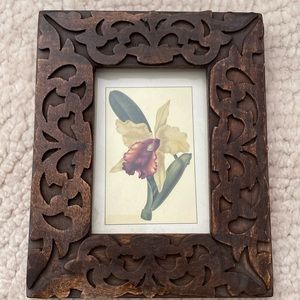 Vintage Carved Wood Picture Frames - Set of 3
